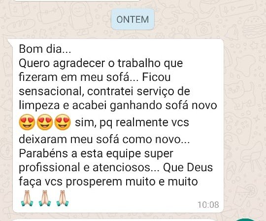 Print de elogio de cliente da All Cleaner